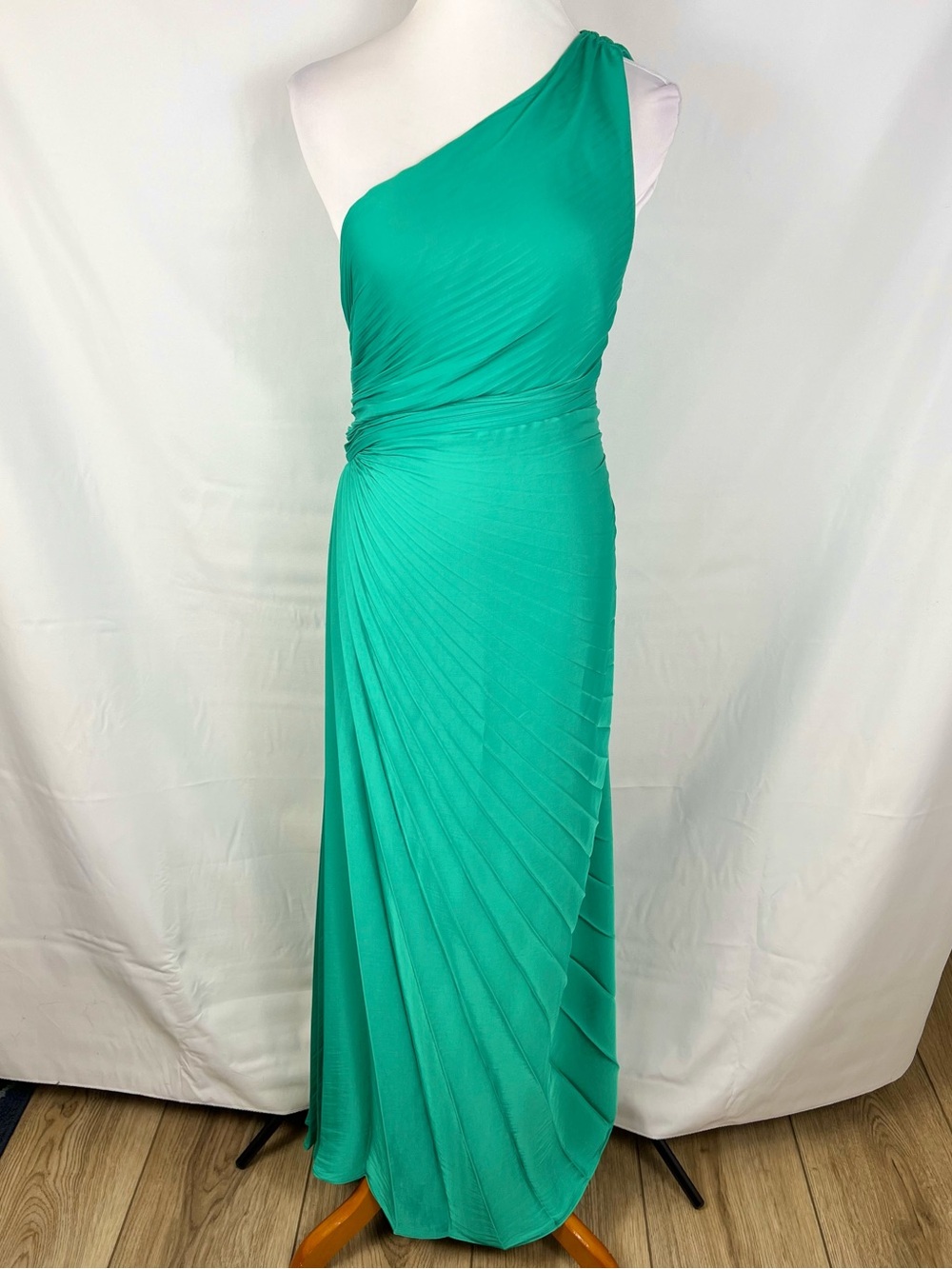 House of Harlow 1960 Teal One-Shoulder Gown